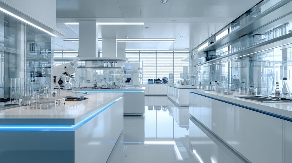 Modern pharmaceutical research laboratory